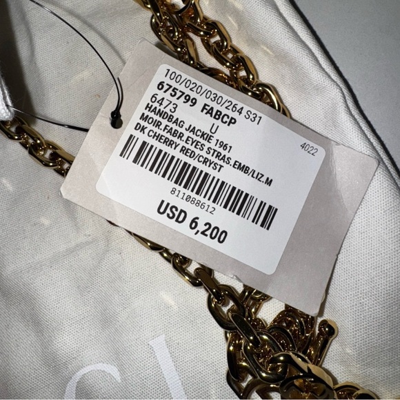 Gucci mini Jackie 1961 exotic lizard with crystals - Picture 6 of 11